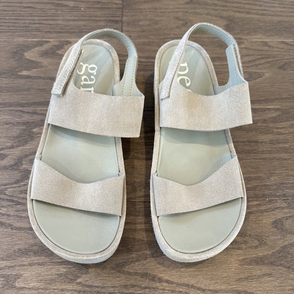 Pedro Garcia Lory Slingback Platform Sandal Seasalt Castoro Tan 8.5 US / 38.5 EU - Picture 2 of 6